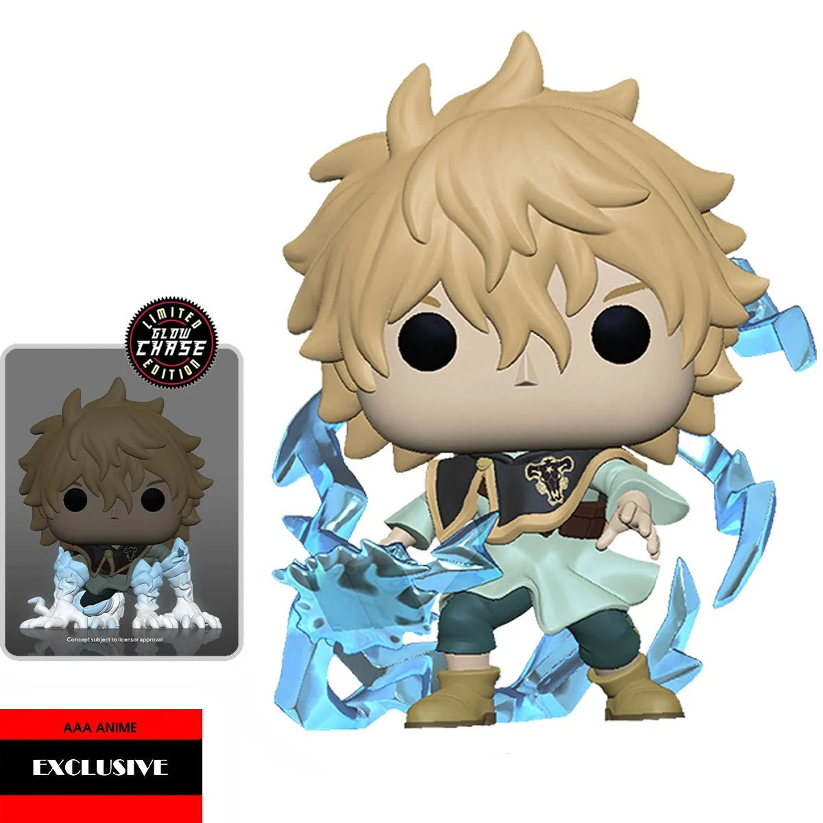 Funko POP Animation Black Clover - Luck Voltia 1102 (AAA Anime Exclusive) (Limited Glow Chase Edition)