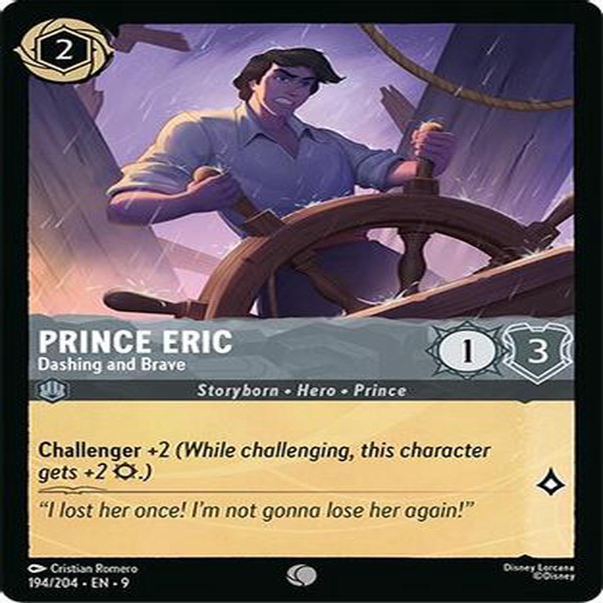 Prince Eric - Dashing and Brave (194204) - Fabled Cold Foil