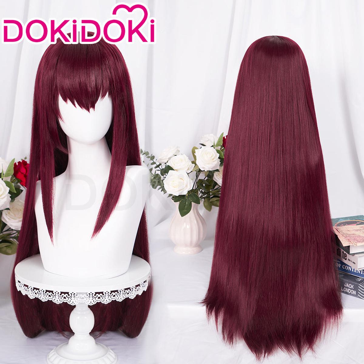 Ready For ShipDokiDoki Game Steins Gate Cosplay Makise Kurisu Wig Long Straight Red Hair