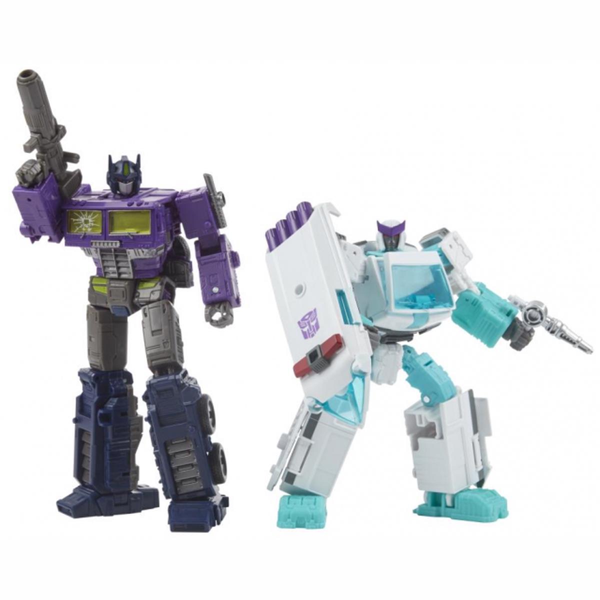Transformers Generations Selects Shattered Glass Optimus Prime Ratchet Set - Reissue