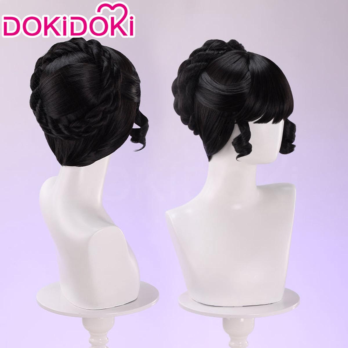 Ready For ShipDokiDoki Game Identity V Cosplay Bloody Queen Mary Costume Wig Curly Black Hair