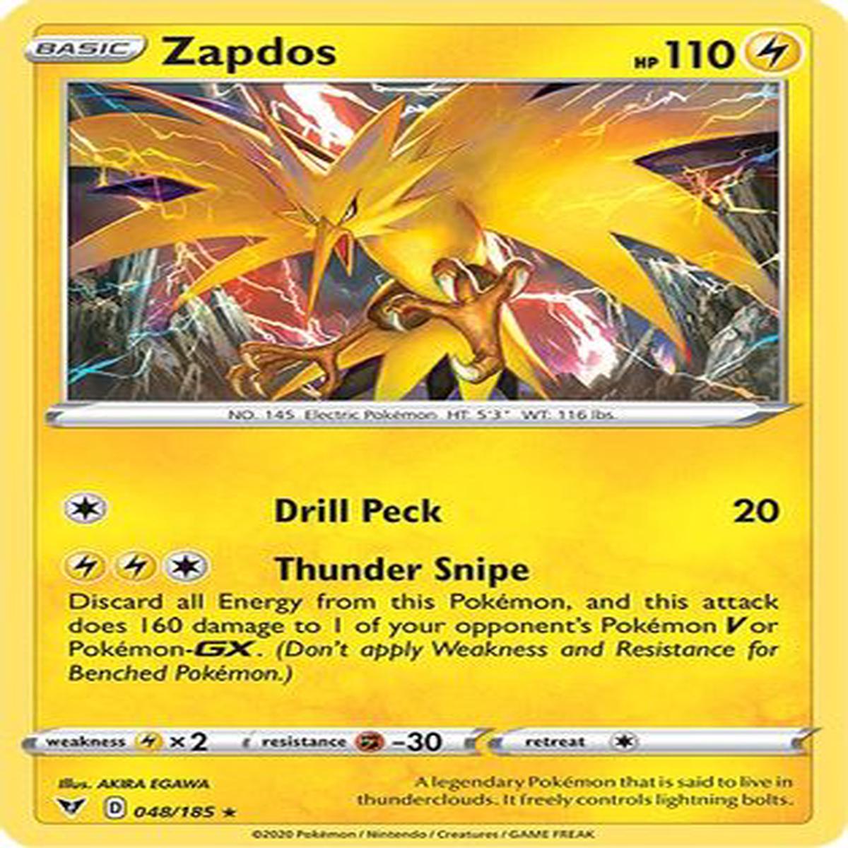 Zapdos 048185 - SWSH04 Vivid Voltage Holofoil
