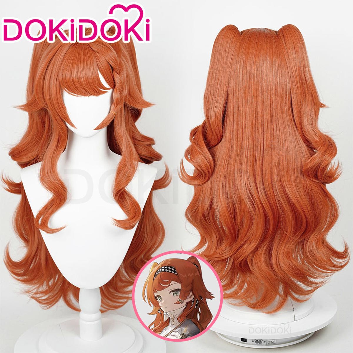 DokiDoki Game Reverse1999 Cosplay Sonetto Wig Long Curly Orange Hair