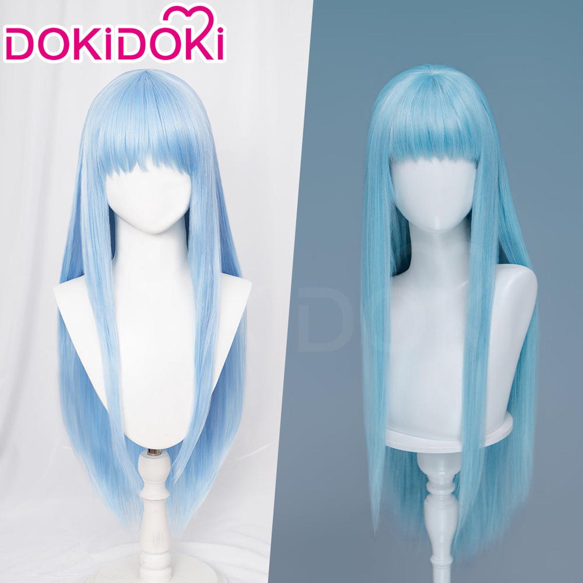 Manga Ver Ready For ShipDokiDoki Manga Anime Witch Hat Atelier Cosplay Richeh Wig Long Straight Blue Hair