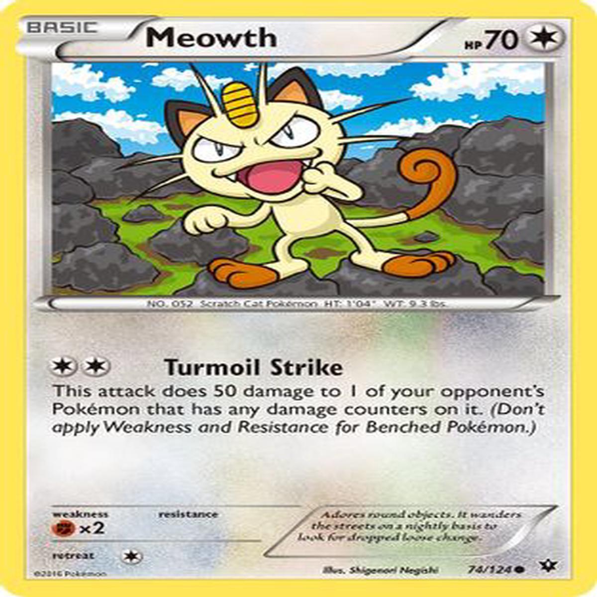 Meowth 074124 - XY Fates Collide