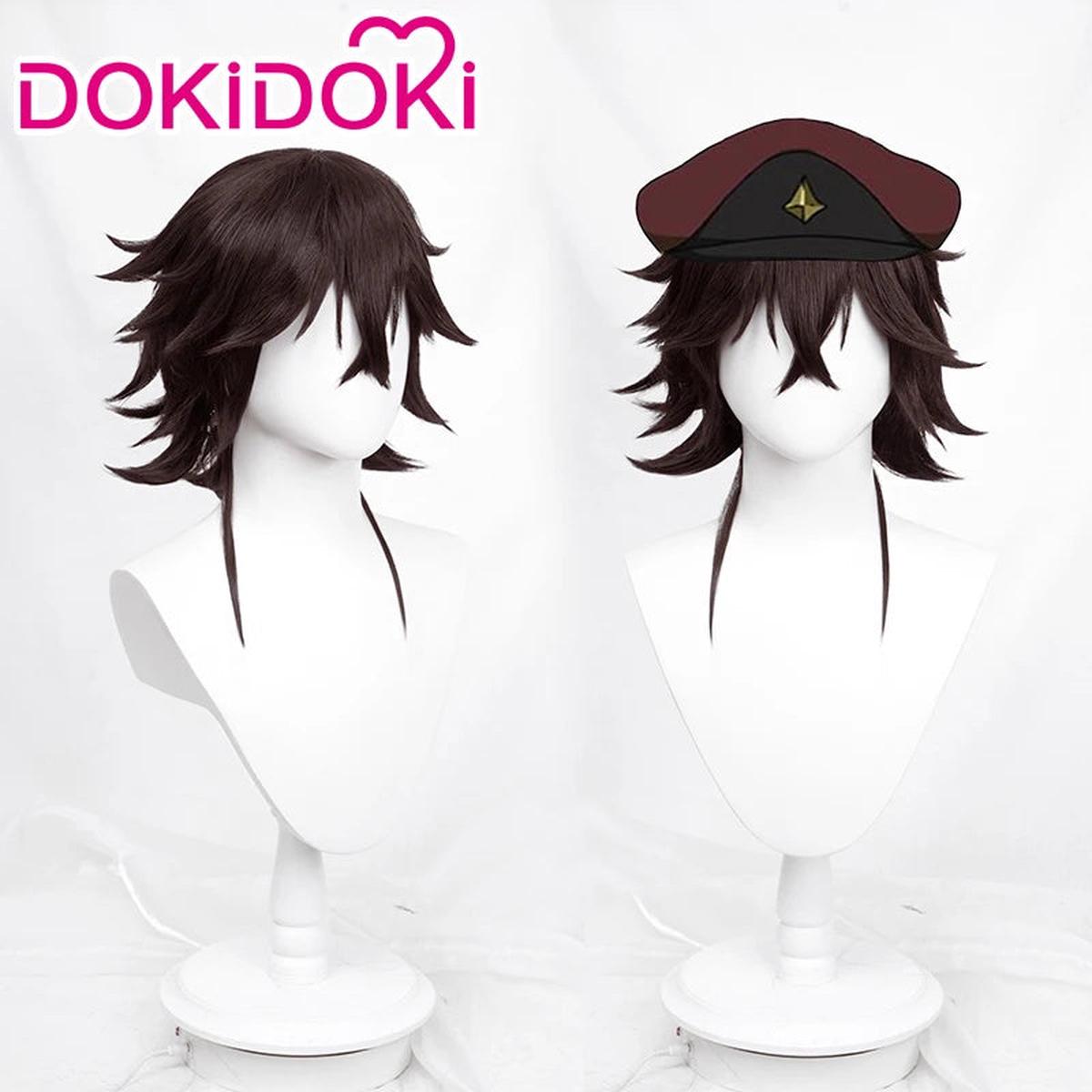 Ready For ShipDokiDoki Anime Cosplay Wig Short Curly Brown Hair