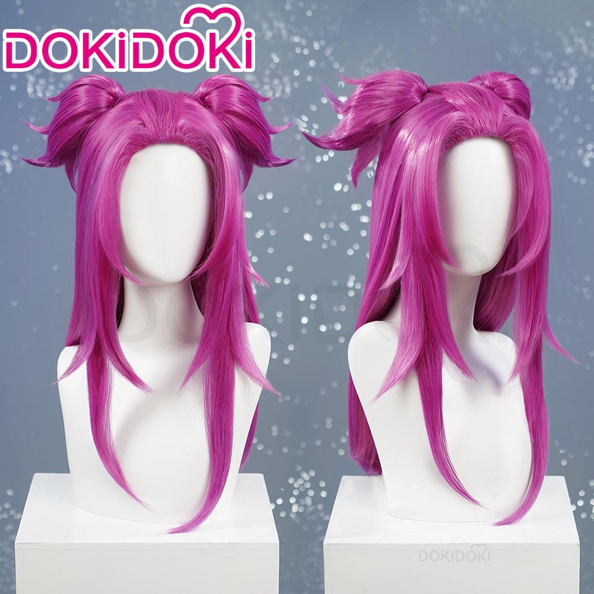 Ready For ShipDokiDoki Game Wig Long Straight Dark Pink Hair