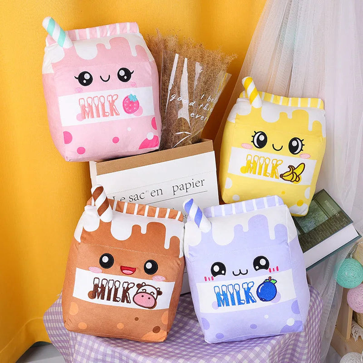 Kawaii Milk Carton Plushies