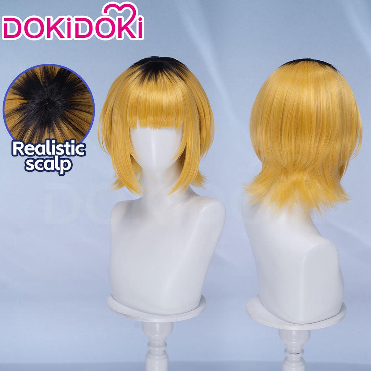 DokiDoki Manga Anime Oshi no Ko Cosplay Mem-Cho Wig Short Blonde Black Hair