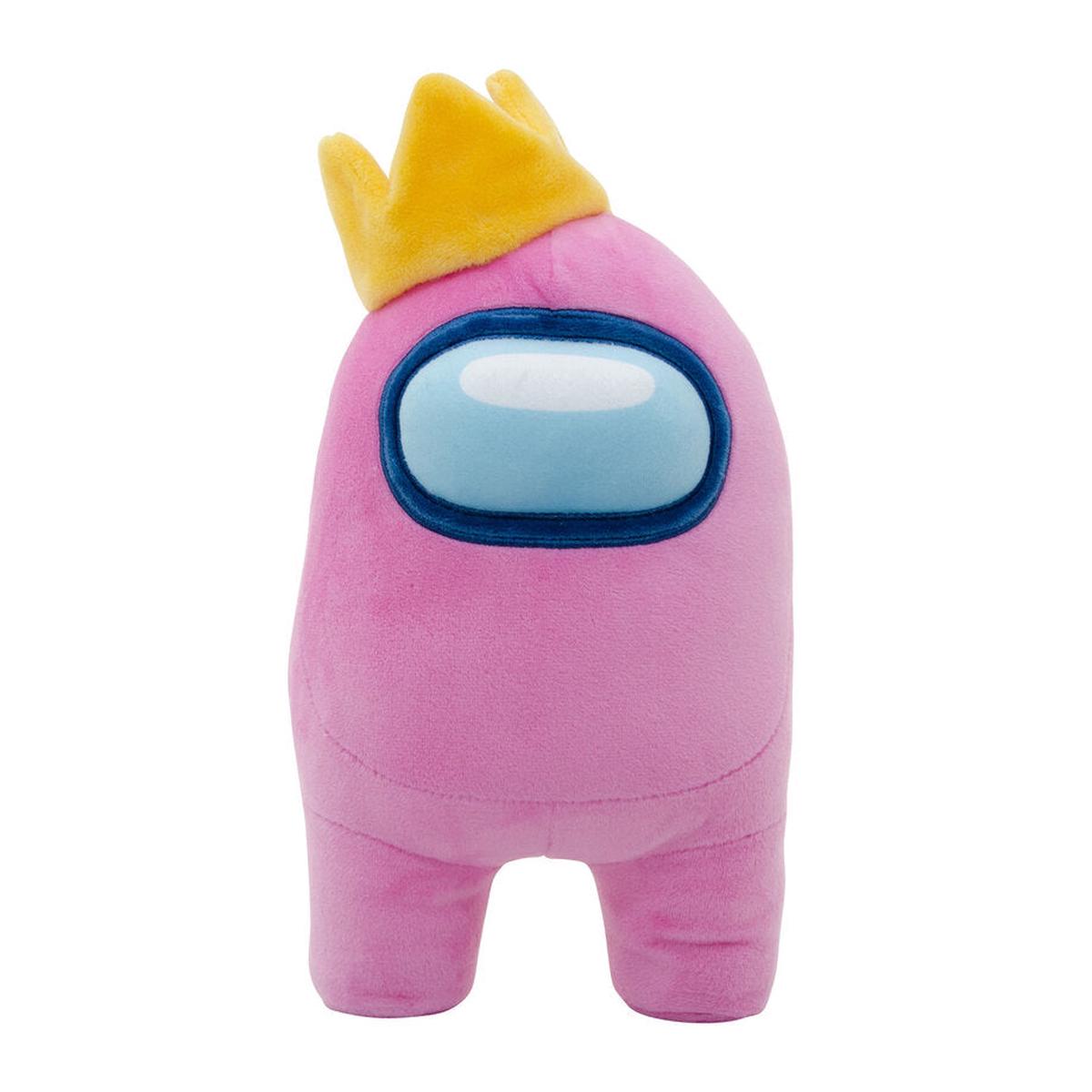 Among Us Official- 12-Inch Super-Soft Squishy Plush - Pink with Crown