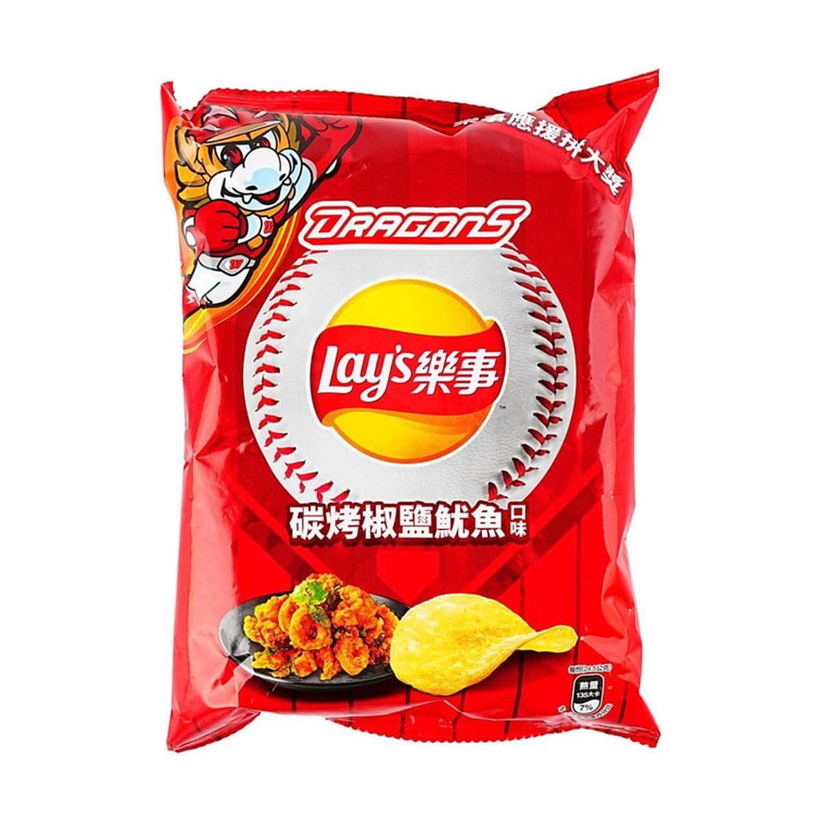 Lays Taiwan Potato Chips Grilled Salt Pepper Squid Flavor 173 oz