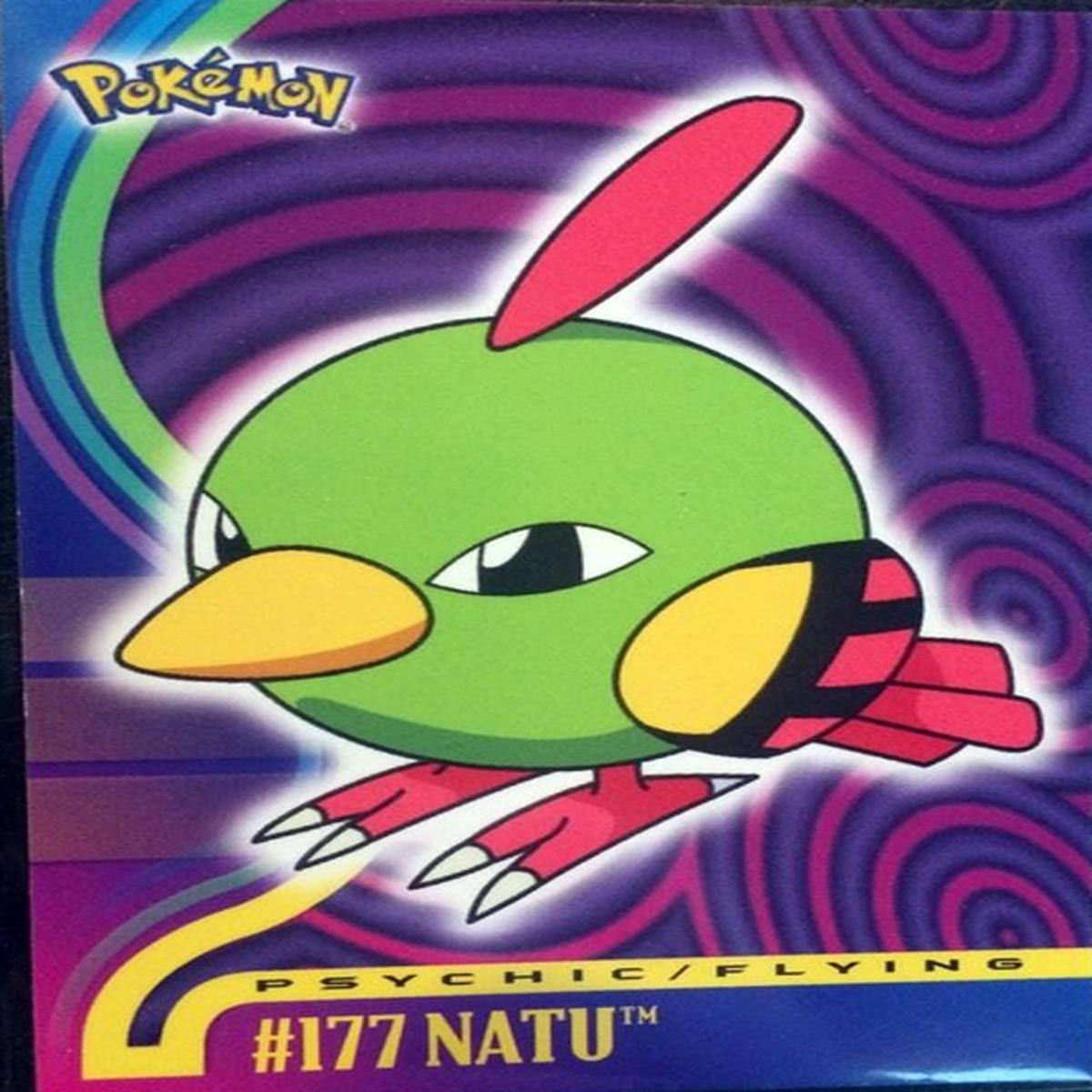 Natu (177) Topps Pokemon Johto Series 1