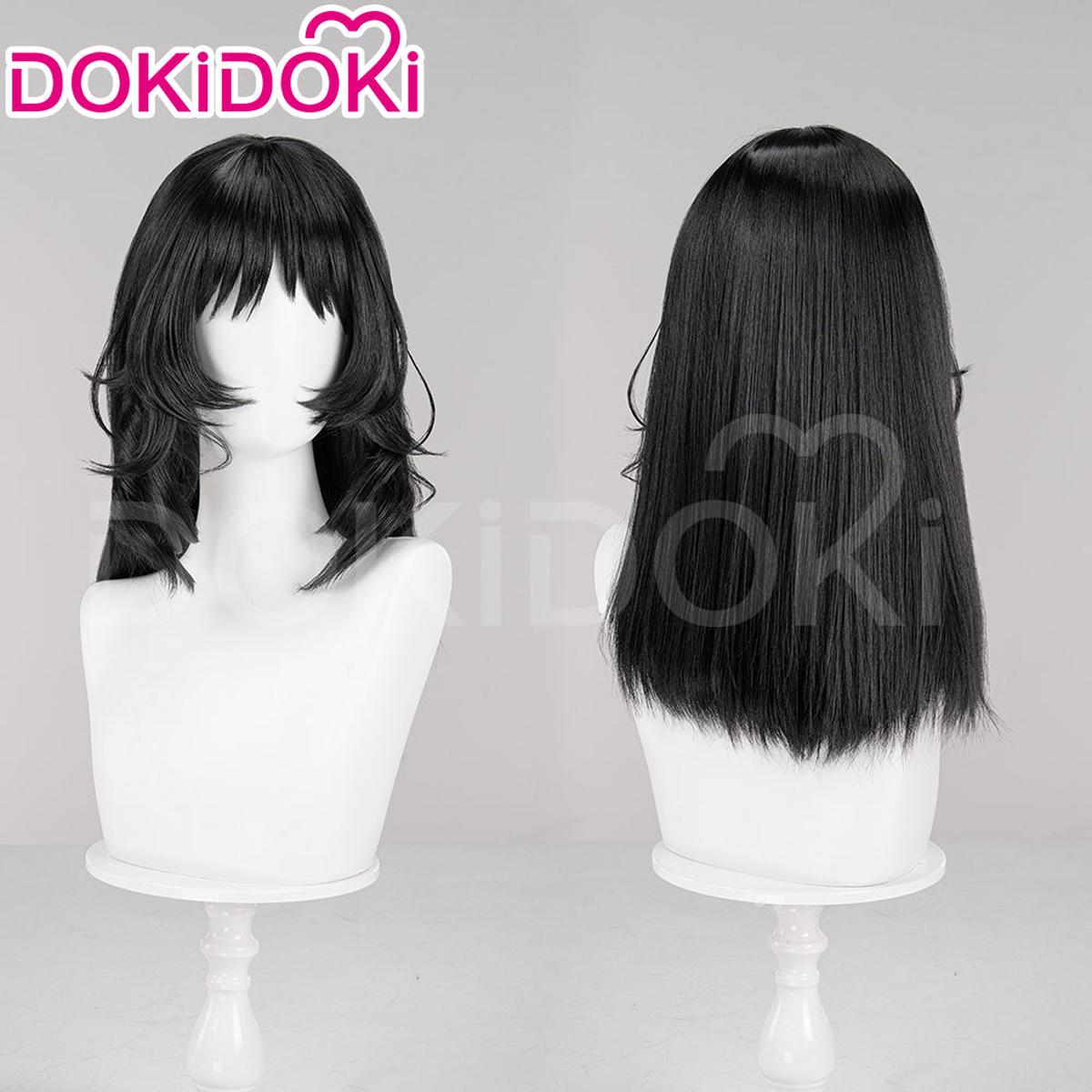 Ready For ShipDokiDoki Game Mouthwashing Cosplay Anya Wig Long Straight Black Hair