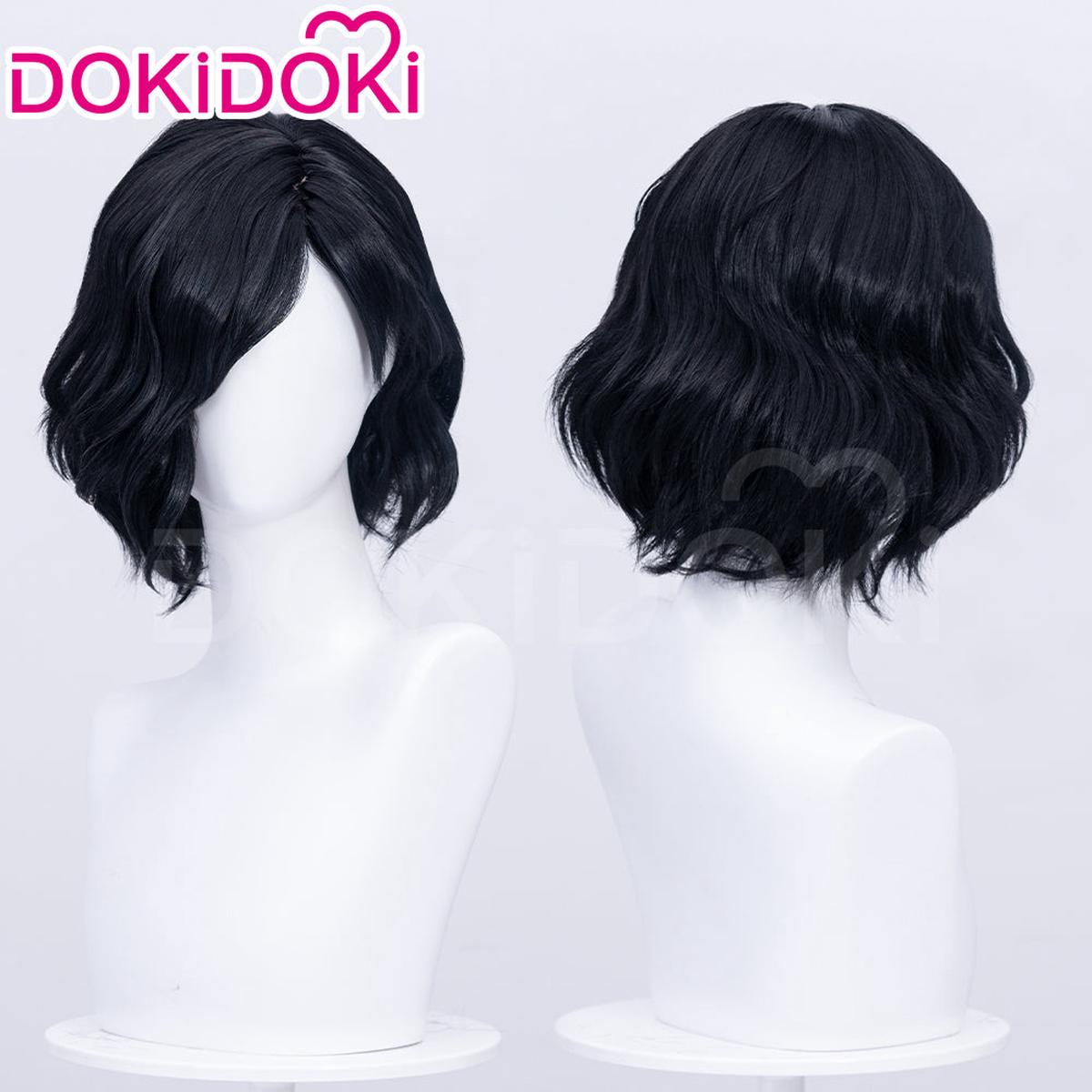 Ready For ShipDokiDoki Game Men Cosplay Wig Short Curly Black Hair