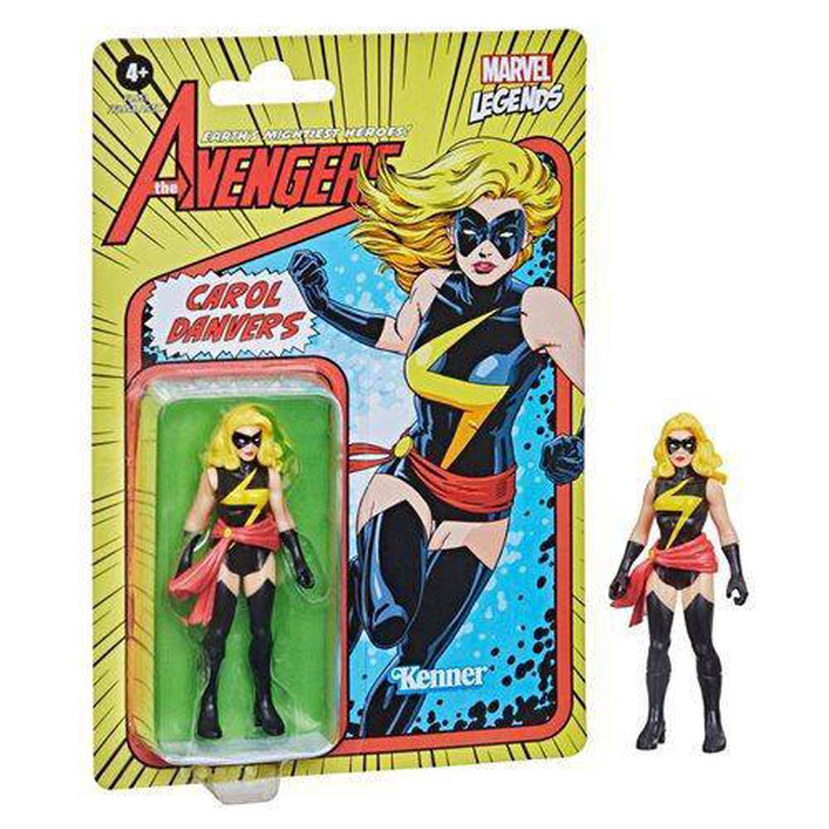 Marvel Legends Retro Collection Carol Danvers 3 34-Inch Action Figure
