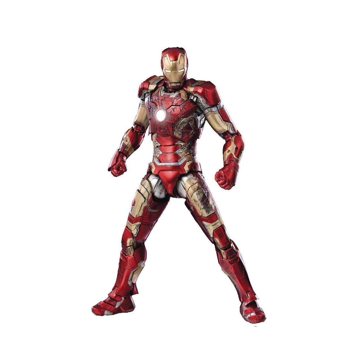 Marvel Avengers Infinity Saga - Iron Man Mark 43 DLX Battle Damage 112 Scale Action Figure Threezero