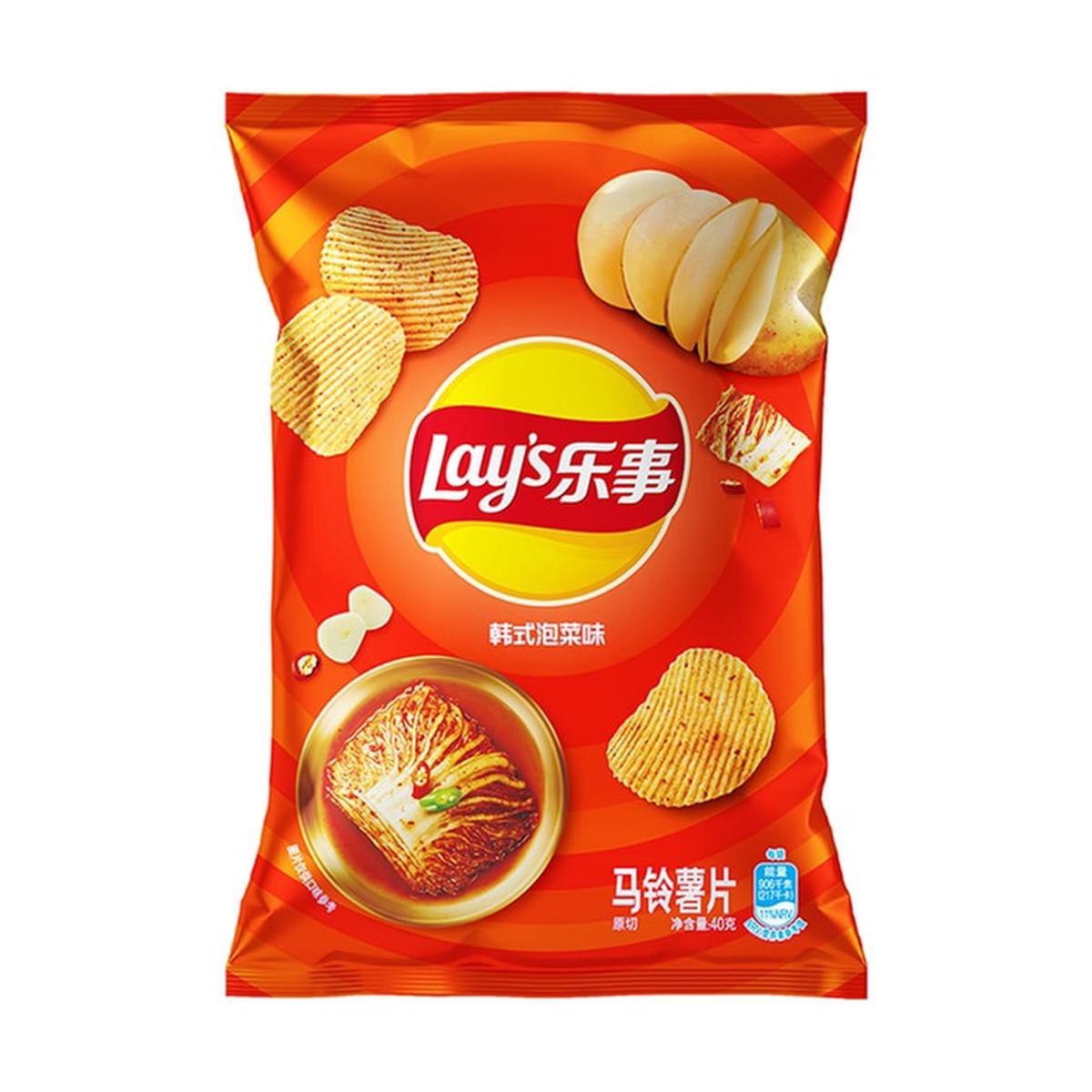 Lays Korean Kimchi Potato Chips 246oz - Authentic Asian Spicy Snack