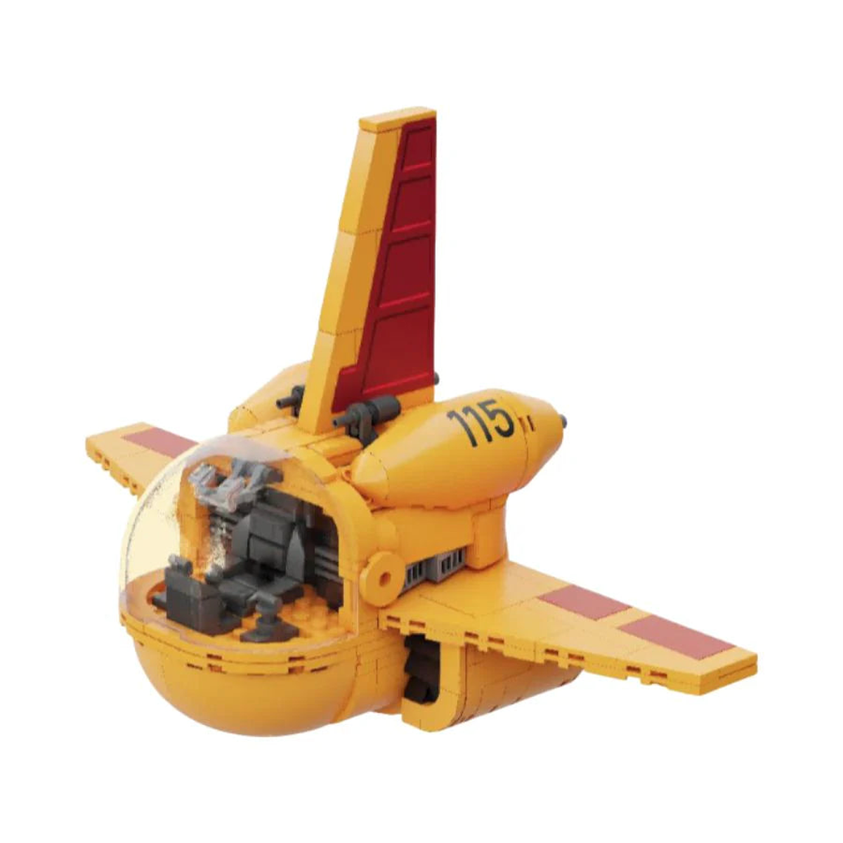 Dragon Ball Yamchas Airplane Building Blocks Set - 390 Piece Model Kit