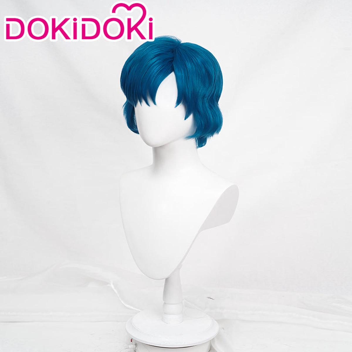 Ready For ShipDokiDoki Anime Cosplay Wig Short Blue Curly Hair