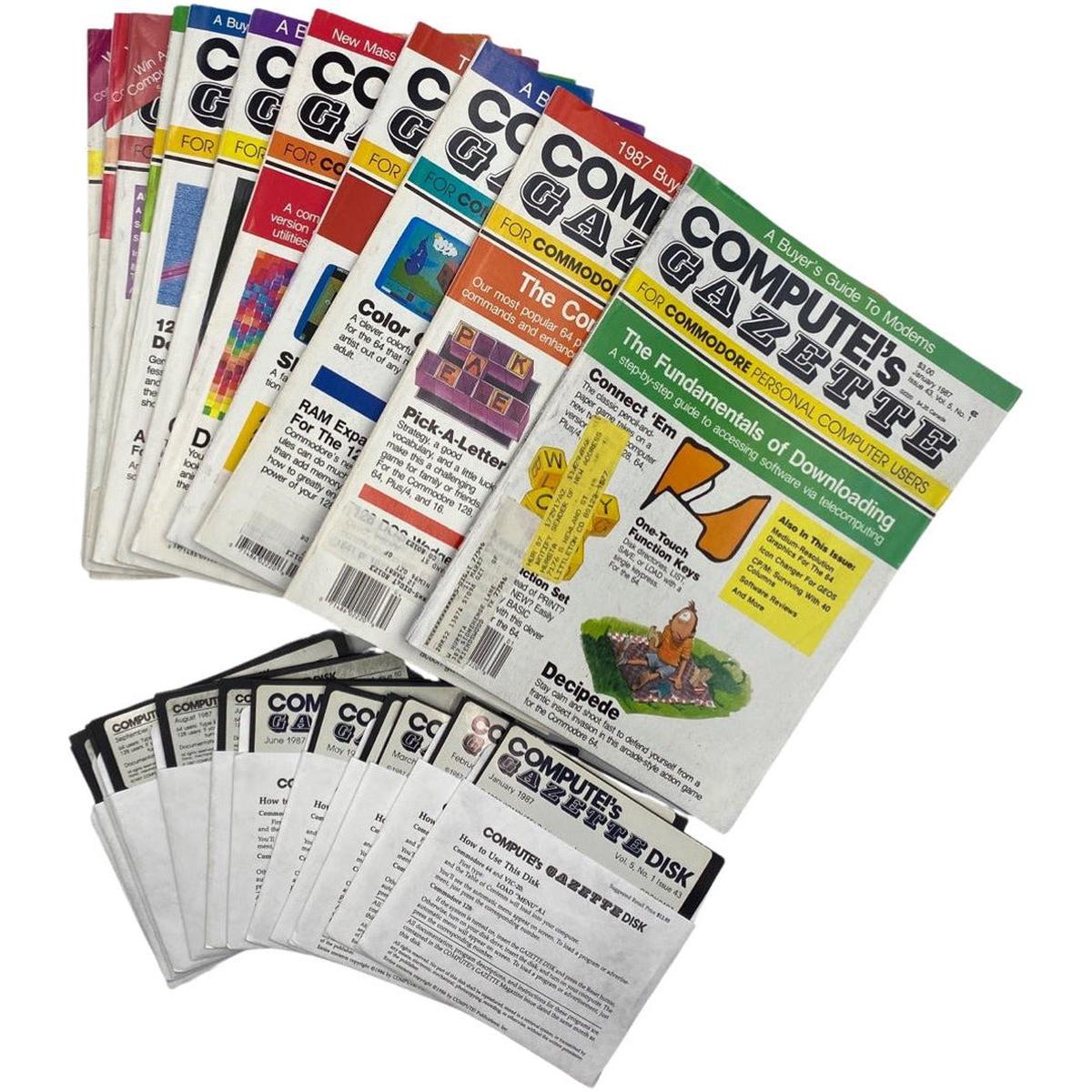 Computes Gazette 1987 Back Issue(s) C64 C128 VIC-20 Commodore 64 Magazine