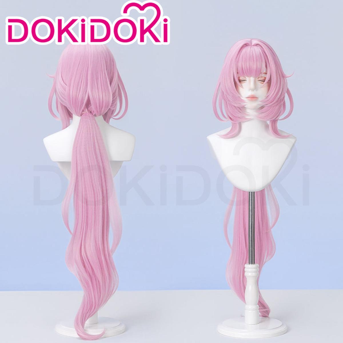 DokiDoki Game Honkai Impact 3 Cosplay Elysia Cosplay Wig Long Pink Hair
