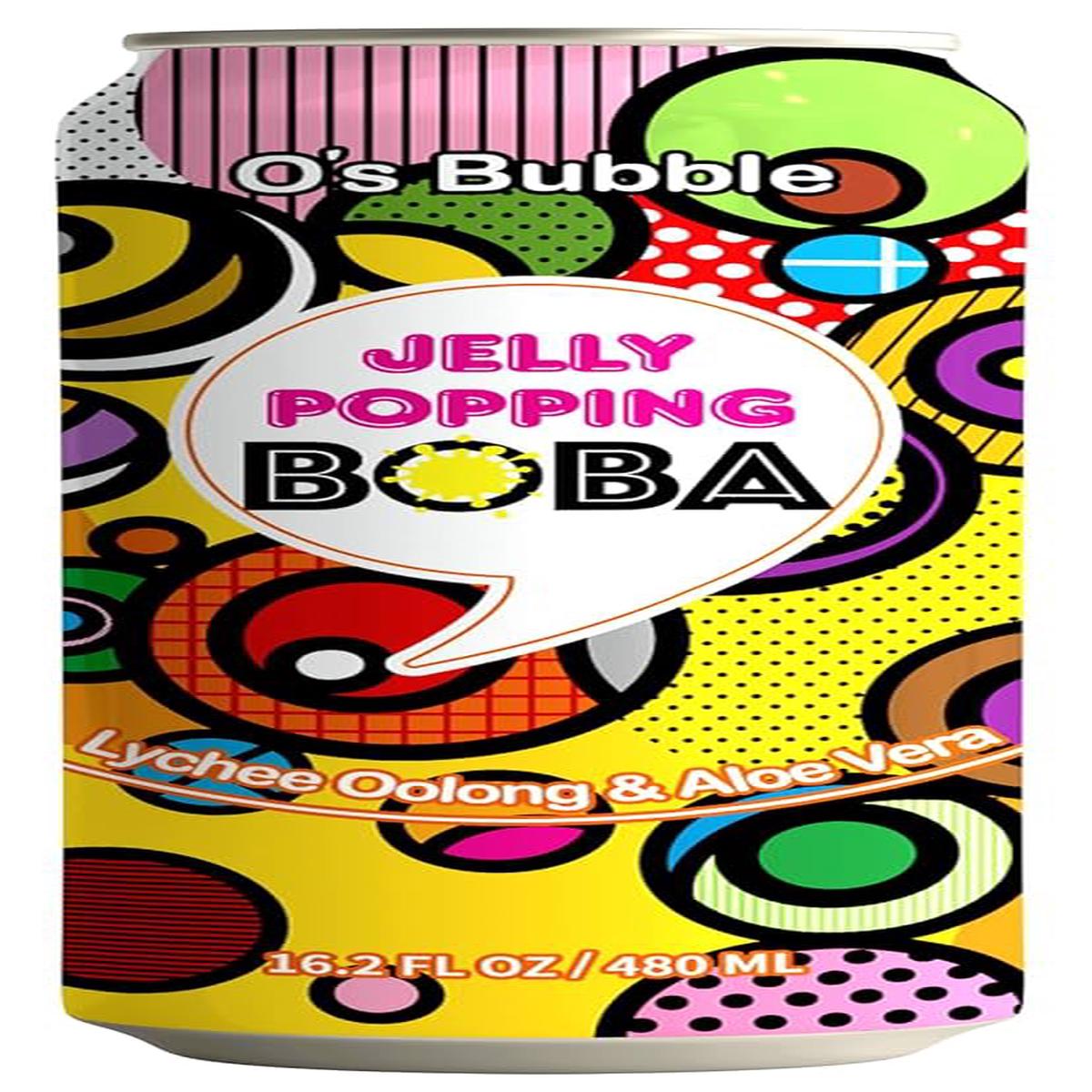 Os Bubble Lychee Oolong Tea with Popping Boba and Aloe Vera 162 oz