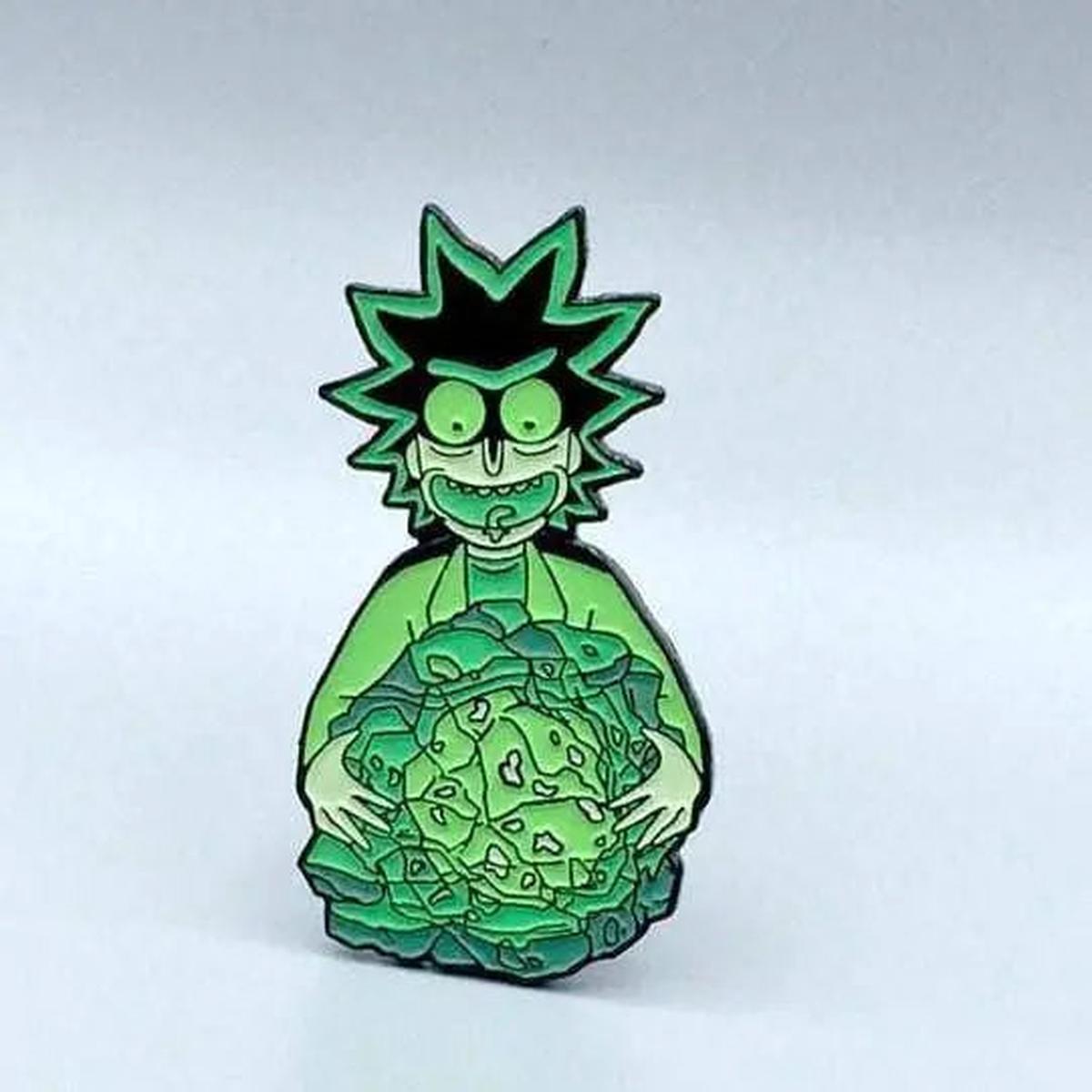 Zen Monkey Ricks Isotope - Glow In The Dark - Rick and Morty Enamel Pin